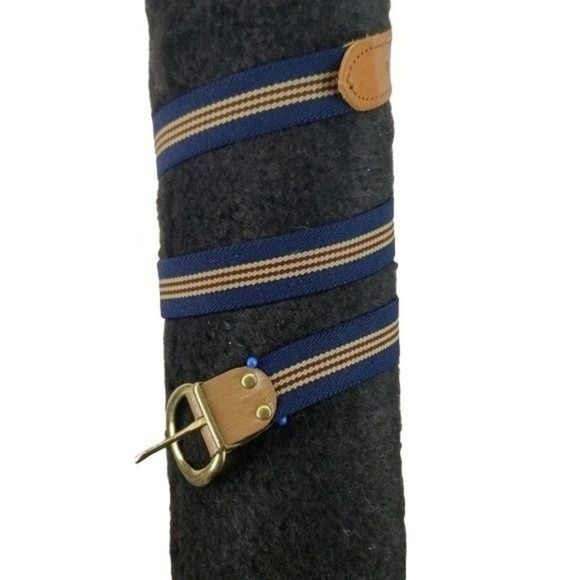 Fox Brand Boys Blue Brown School Church Striped Elastic Belt‎ - Picture 1 of 9